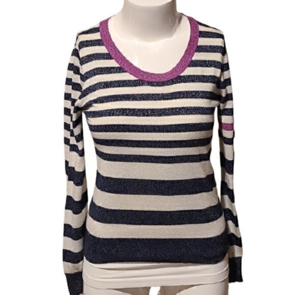 [Arizona] Purple, Blue & White Sparkly Sweater